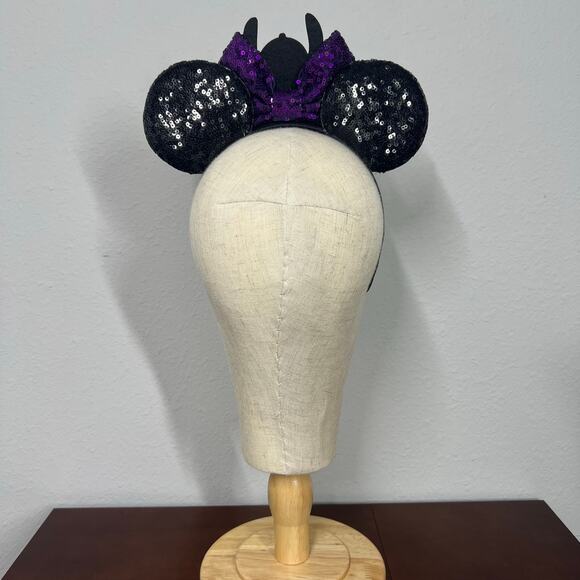 🎃 Skele-Stitch Minnie Ears | Disney Halloween Stitch-Inspired Mickey Mouse Ears - Picture 4 of 6